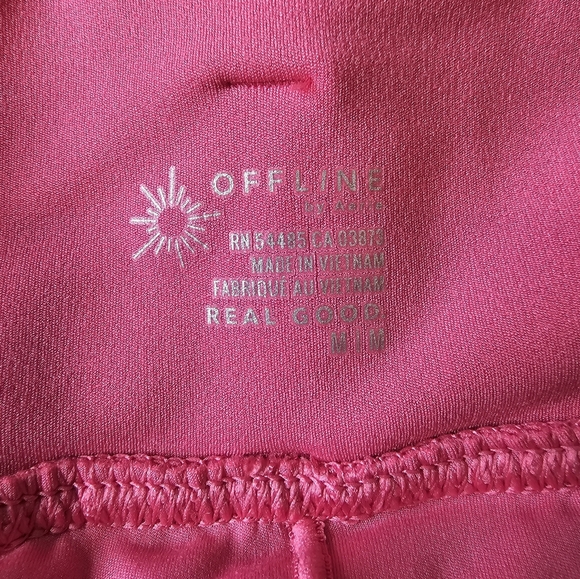Aerie Offline •Size Medium• Dark Pink Pleated Tennis Core Preppy Skort Belted - Picture 5 of 7